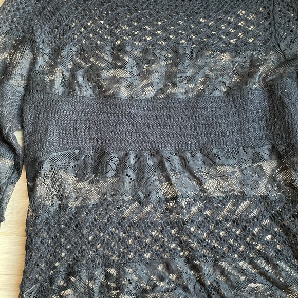 Topshop Black Lace Sweater - Picture 6 of 11